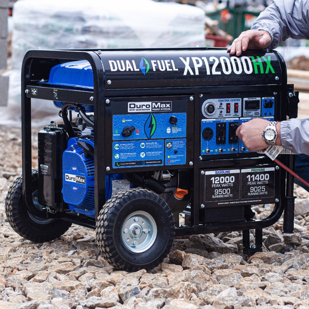 -Xp12000Hx  Generator Dual Fuel Gas Propane Portable with CO Alert 12,000 Watt