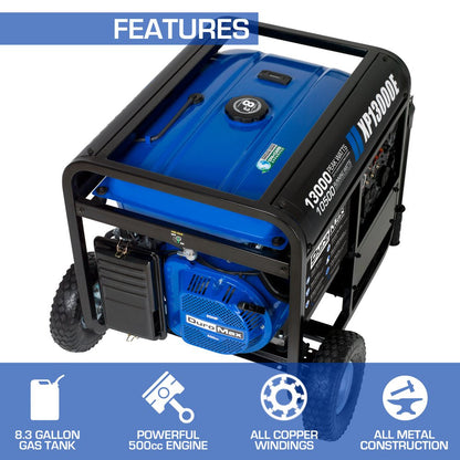 XP13000E 13,000 Watt Portable Gas Powered Generator