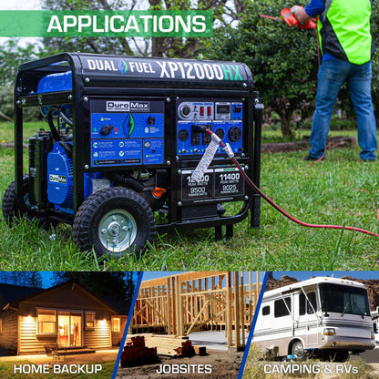 -Xp12000Hx  Generator Dual Fuel Gas Propane Portable with CO Alert 12,000 Watt