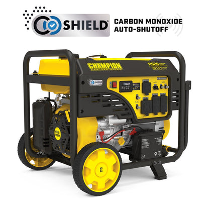 11,500/9,200-Watt Electric Start Gas Portable Generator with CO Shield
