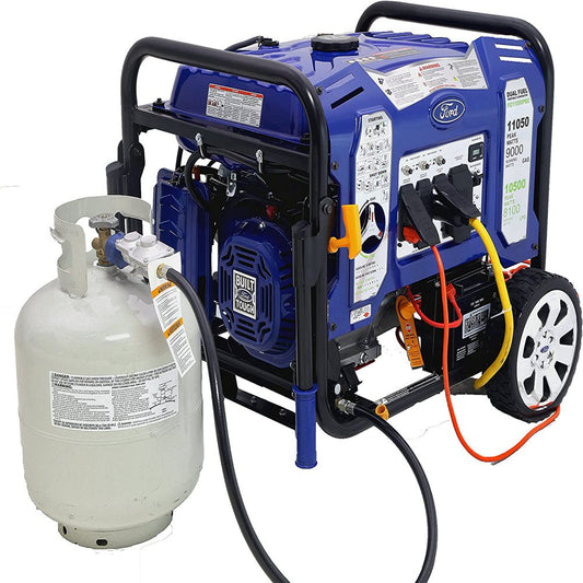 , 11050W Dual Fuel Portable Switch & Go Technology and Electric Start FG11050PBE-A Generator, Blue