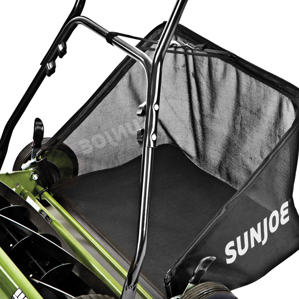 20-Inch Manual Reel Mower W/ Grass Catcher, 9-Position
