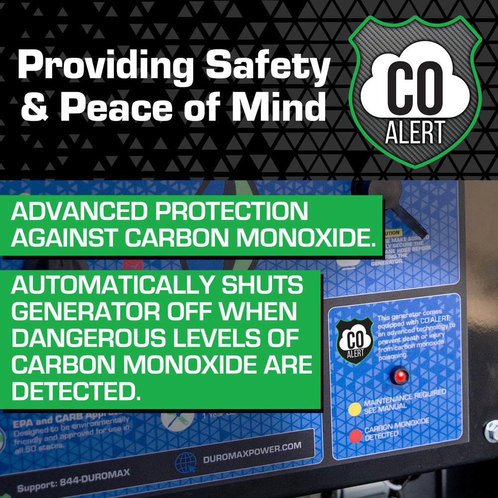 -Xp12000Hx  Generator Dual Fuel Gas Propane Portable with CO Alert 12,000 Watt