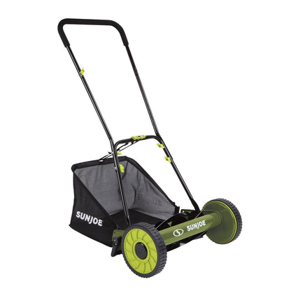 20-Inch Manual Reel Mower W/ Grass Catcher, 9-Position