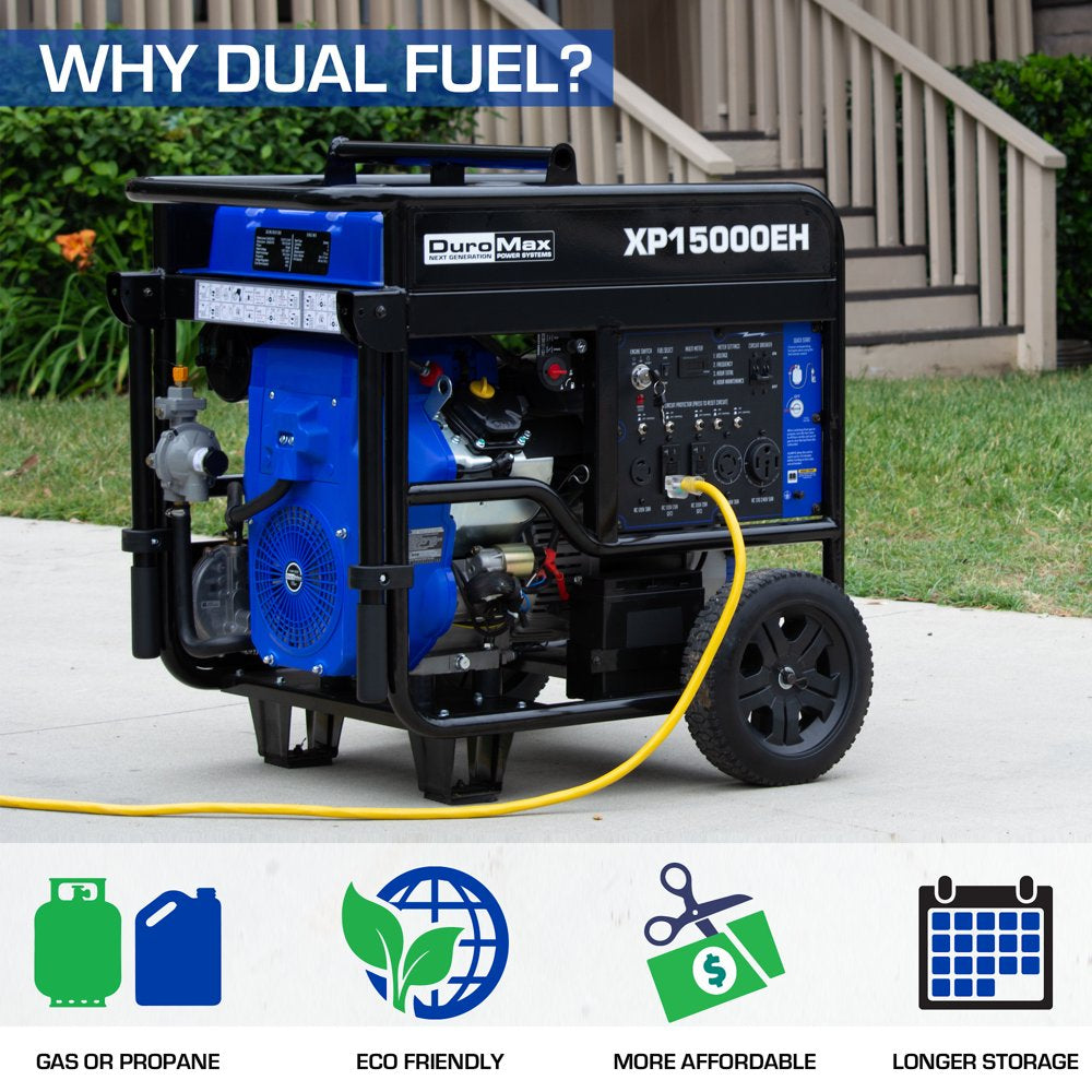 XP15000EH 15,000 Watt Portable Dual Fuel Gas Propane Generator