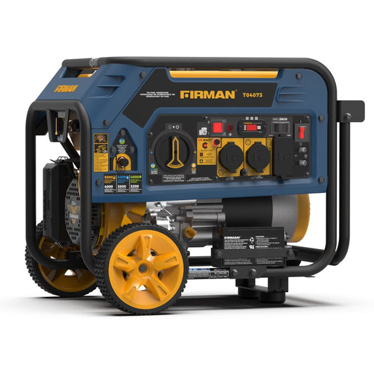 T04073 Tri-Fuel 5000/4000 Watts 120/240 Electric Start Portable Generator with CO Alert